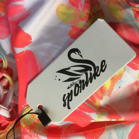 SPORLIKE One Piece V-Neck Ruffle Bathing Suit πΊ NEW WITH TAG! - Picture 8 of 13